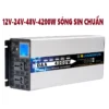 Bộ chuyển đổi nguồn 12v 24v 48v lên 220v 4200W Sóng Sin chuẩn- inverter-Kich điện sóng sin tinh khiết