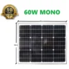 Tấm Pin năng lượng mặt trời đơn tinh thể Mono 60W Mẫu Mới