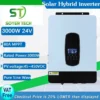 Bộ biến tần sóng sin chuẩn SP-3200VA/3000W 24V Pure sine wave Built-in Max 80A MPPT Hybrid inverter PV range 55~450Vdc