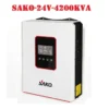Biến tần Inverter hybrid SAKO 4.2KVA-24V-hòa lưới/bám tải, độc lập, bù lưới chính hãng SAKO 4.2KVA-4200W-24V PV 90-450V