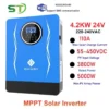 Biến tần năng lượng sóng sin chuẩn SUMRY 3800W 24V điện áp PV 55V-450V - SP-4200-4200VA/3800W - 24V-SP-3800VA-SUMRY XANH