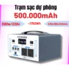 Trạm Sạc Dự Phòng Di Động Công Suất 500W/220V Trạm Tích Điện Di Động Đi Du Lịch-Camping-Leo Núi