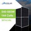 COMBO 2 TẤM PIN NĂNG LƯỢNG MẶT TRỜI JA SOLAR 545W – HAI MẶT KÍNH | JAM72D30-545/GB Mới 100% | Loại A
