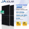 COMBO 4 TẤM PIN NĂNG LƯỢNG MẶT TRỜI JA SOLAR 545W – HAI MẶT KÍNH | JAM72D30-545/GB Mới 100% | Loại A