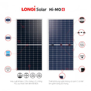 Combo 20 Tấm pin năng lượng mặt trời LONGi 445W Half-cell 2 mặt kính LR4-72HBD-445M