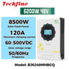 BIẾN TẦN HYBRID LƯU TRỮ TECHFINE BJ6248SMHBGQ – 6.2KW | 48V MÀN HÌNH CẢM ỨNG | PV 60-500VDC | PARALLEL & CT NGOÀI