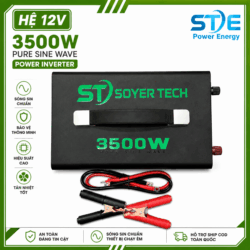 Inverter SOYER TECH 3500W Hệ 12V Lên 220V – Sóng Sin Chuẩn Dùng Cho Điện Mặt Trời-Phân Phối ST SOYER TECH