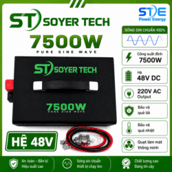 Inverter Sóng Sin Chuẩn SOYER TECH STF 7500W 48V Sang 220V – Bộ Kích Điện Công Suất Lớn-Phân Phối ST SOYER TECH