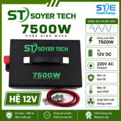 Inverter Sóng Sin Chuẩn SOYER TECH STF 7500W 12V Sang 220V – Bộ Kích Điện Công Suất Lớn-Phân Phối ST SOYER TECH