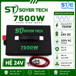 Inverter Sóng Sin Chuẩn SOYER TECH STF 7500W 24V Sang 220V – Bộ Kích Điện Công Suất Lớn-Phân Phối ST SOYER TECH
