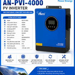 Biến Tần Hòa Lưới Bám Tải không lưu trữ AN-PVI-4000 4KW 1 Pha 220VAC MPPT 4500W