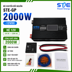 Bộ chuyển đổi điện Sin Chuẩn STE GP -2000W-Bộ Đổi Nguồn 12VDC sang 220V Sin Chuẩn 2000W ST Soyer Tech
