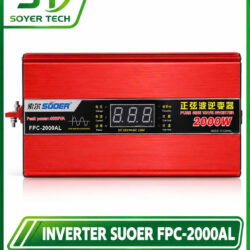 INVERTER SUOER FPC-2000AL – BỘ  ĐỔI ĐIỆN 12V LÊN 220V 2000W SIN CHUẨN CÓ MÀN HÌNH – ST SOYER TECH