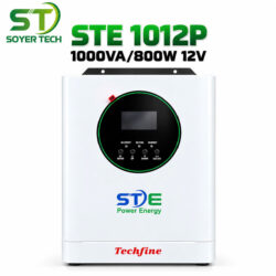 BIẾN TẦN NĂNG LƯỢNG MẶT TRỜI TECHFINE STE 1012P 1000VA/800W 12V | PV 800W | Sạc Solar 60A-ST SOYER TECH