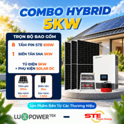 Combo điện năng lượng mặt trời hòa lưới 5kw (Không lưu trữ)- 0914.482.135 Mã 01