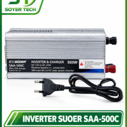 INVERTER SUOER SAA-500C 500W – BỘ ĐỔI ĐIỆN 12V LÊN 220V CÓ SẠC 10A-Phân Phối ST Soyer Tech