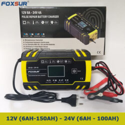 Bộ sạc bình ắc quy 12V 8A 24V 4A 6Ah - 150Ah tự ngắt khi đầy chức năng bảo dưỡng phục hồi ắc quy bằng khử sunfat-Phân Phối ST Soyer Tech