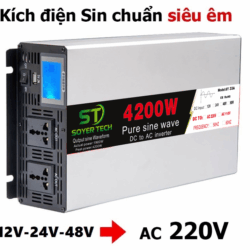 Bộ chuyển đổi điện Sin Chuẩn 4200W-Bộ Đổi Nguồn 12V 24V 48V sang 220V Sin Chuẩn 4200w-Mã ST33A/24V ST SOYER TECH