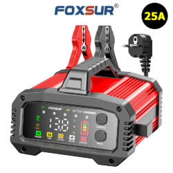 Bộ sạc ắc quy công suất lớn FOXSUR 25A 12V 24V sạc ô tô tàu thuyền xe điện Booster Mode | PHÂN PHỐI ST SOYER TECH