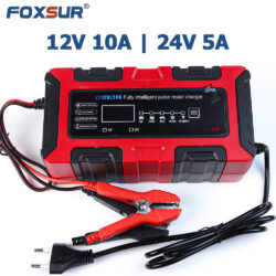 Bộ sạc ắc quy thông minh Foxsur 10F 12V 10A – 24V 5A | BC122410F