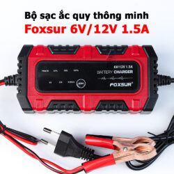 ạc Bình Ắc Quy FOXSUR 1.5A 6V 12V 4Ah - 30Ah Tự Ngắt Khi Đầy Phục Hồi Ắc Quy Khử Sunfat Chống Ngược Cực | PHÂN PHỐI ST SOYER TECH