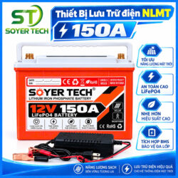 PIN LƯU TRỮ ĐIỆN LITHIUM LiFePO4 12V 150A – PIN NĂNG LƯỢNG MẶT TRỜI, NGUỒN ĐIỆN DỰ PHÒNG | ST Soyer Tech