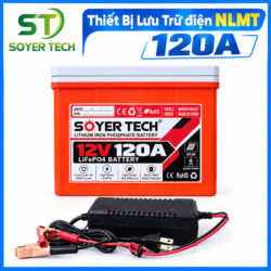 PIN LƯU TRỮ ĐIỆN LITHIUM LiFePO4 12V 120A – PIN NĂNG LƯỢNG MẶT TRỜI, NGUỒN ĐIỆN DỰ PHÒNG | ST Soyer Tech